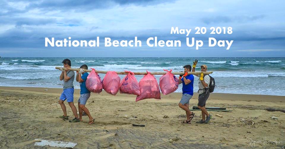 National beach clean up day at Baishawan in Taipei May 2018