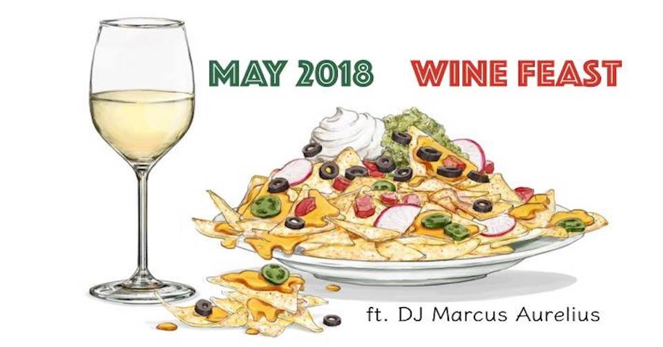 wine discovery event with mexican food