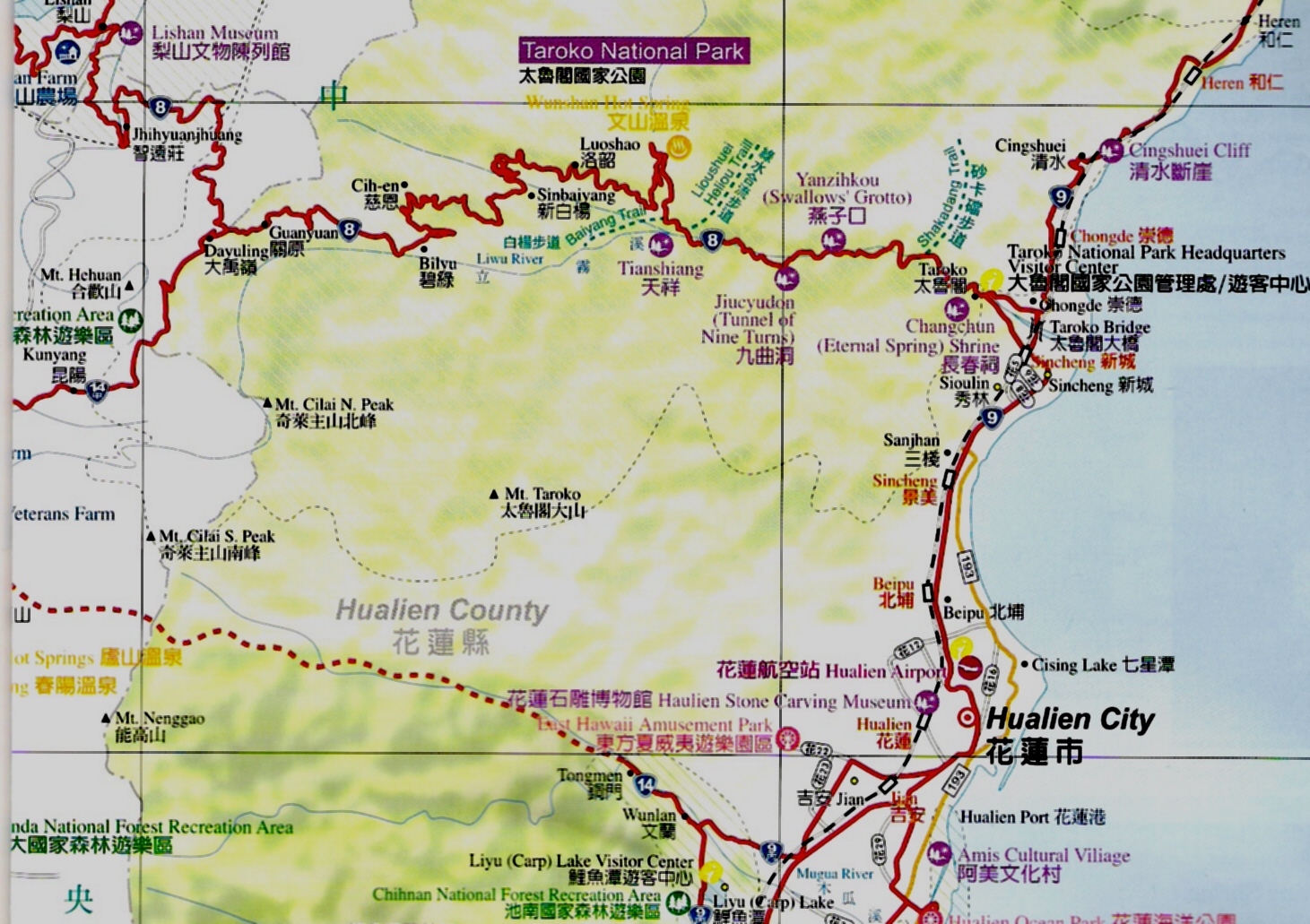 Taroko park map