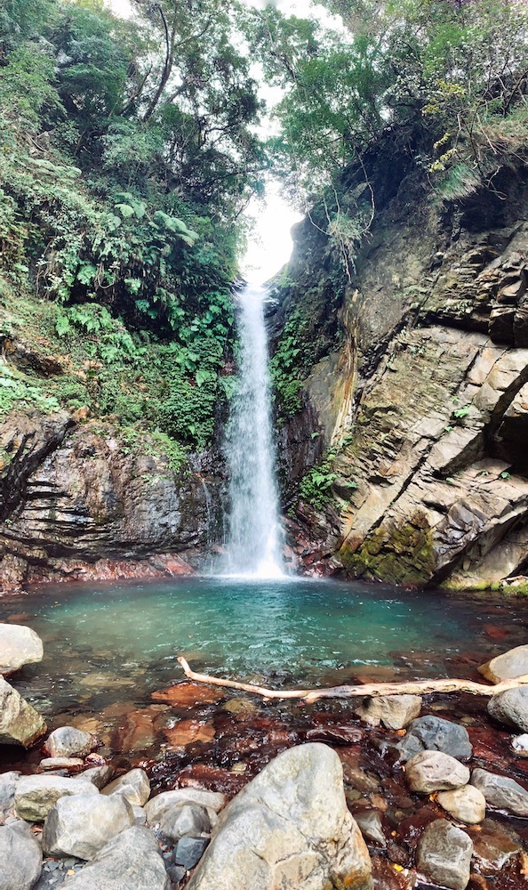 Hiking Butterfly Waterfall in Taichung, Taiwan