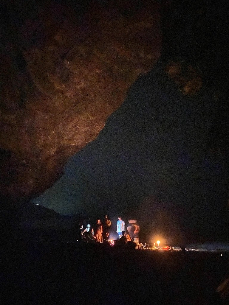 Camping in a cave in Taiwan
