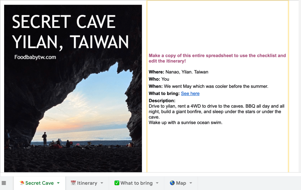 Cave guide to Nanao Caves in Yilan by Foodbaby