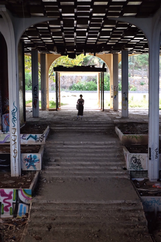 The lobby and entry way of the abandoned hotel in Croatia. Photo by Foodbaby